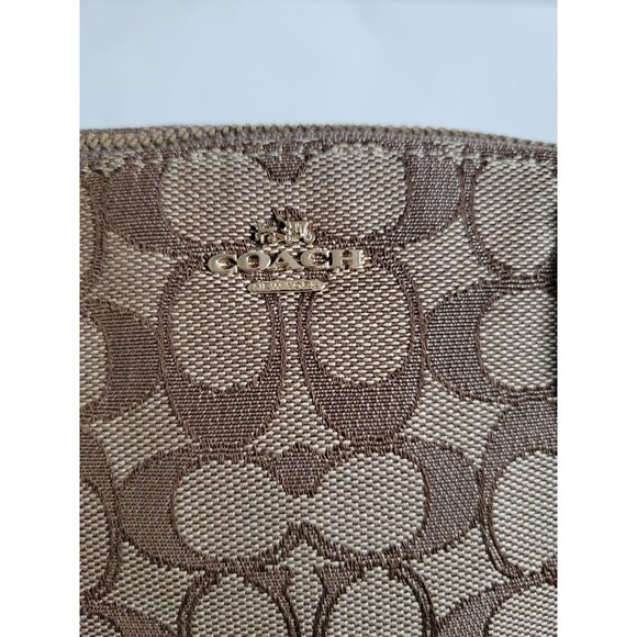 Coach Mini Kelsey Satchel Signature C shoulder bag canvas leather brown F57830 - Picture 3 of 8